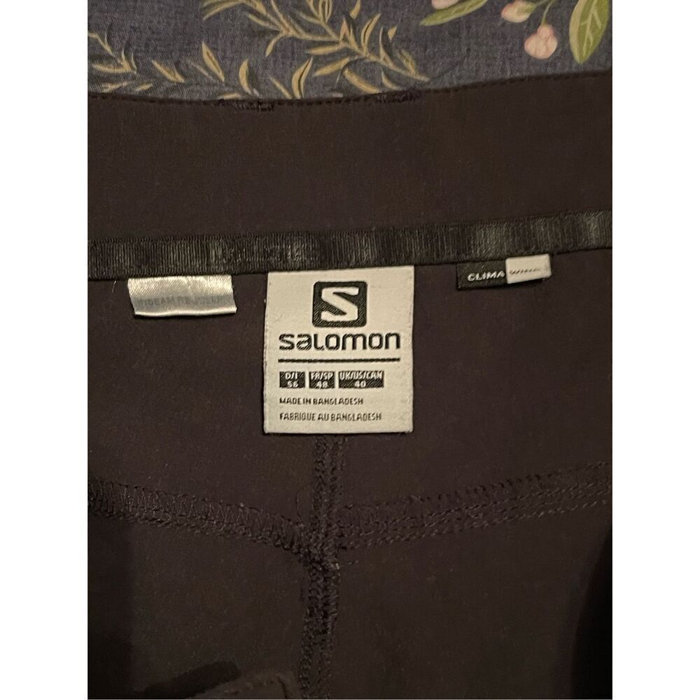 Salomon Mens Black For Advanced Skin Dry Warm Softshell Ski Pants Size 40 - Picture 14 of 16